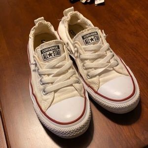 Size 7 white converse!
